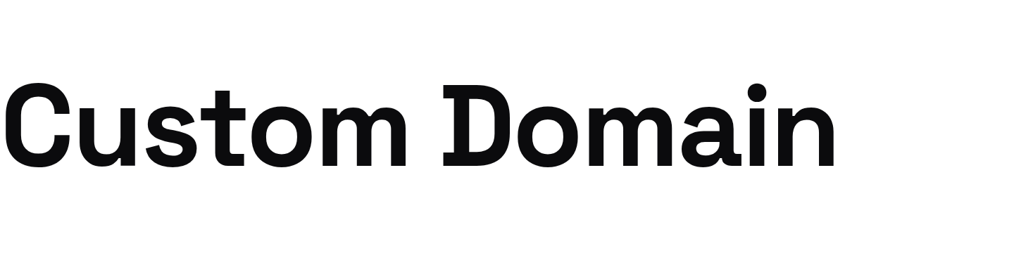 Custom Domain
